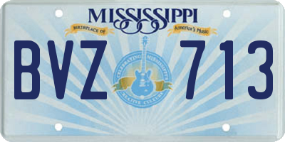 MS license plate BVZ713