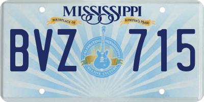 MS license plate BVZ715