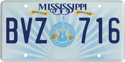 MS license plate BVZ716