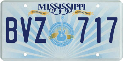 MS license plate BVZ717
