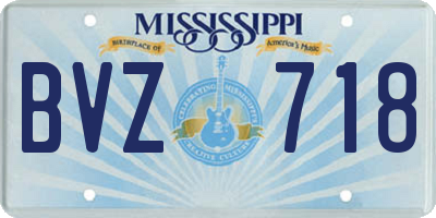 MS license plate BVZ718