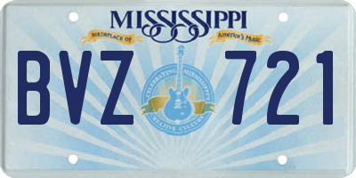 MS license plate BVZ721