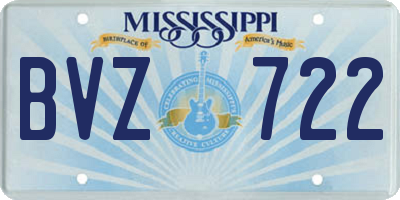 MS license plate BVZ722
