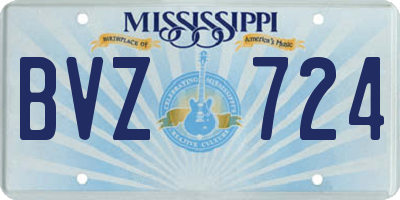 MS license plate BVZ724