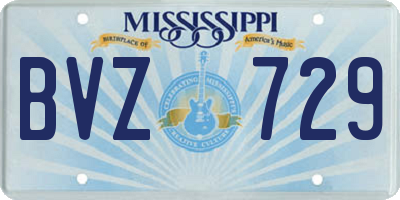 MS license plate BVZ729