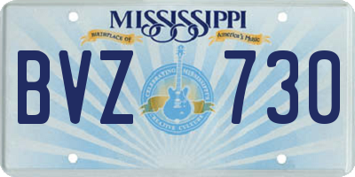 MS license plate BVZ730