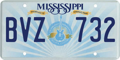 MS license plate BVZ732