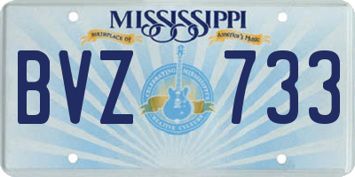 MS license plate BVZ733