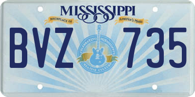 MS license plate BVZ735