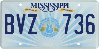 MS license plate BVZ736