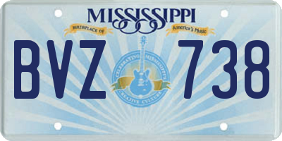 MS license plate BVZ738