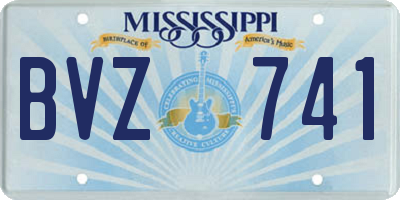MS license plate BVZ741
