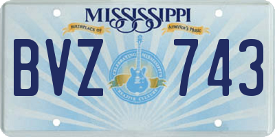MS license plate BVZ743