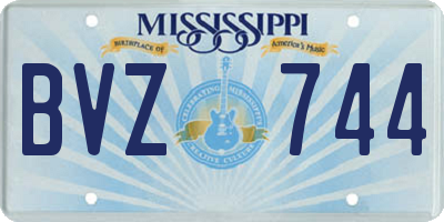 MS license plate BVZ744