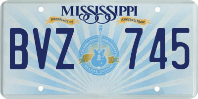 MS license plate BVZ745