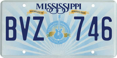 MS license plate BVZ746