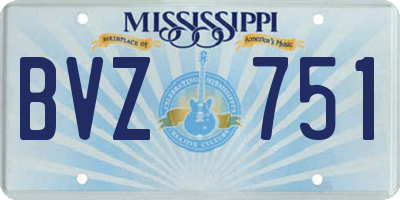 MS license plate BVZ751