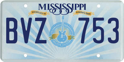MS license plate BVZ753