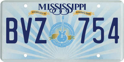 MS license plate BVZ754