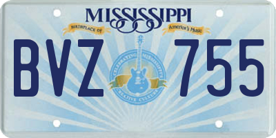 MS license plate BVZ755