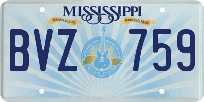 MS license plate BVZ759