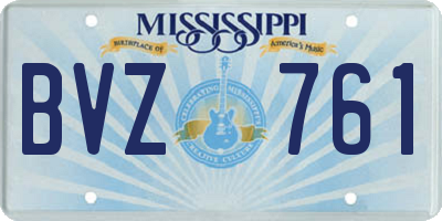 MS license plate BVZ761