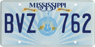 MS license plate BVZ762