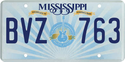 MS license plate BVZ763