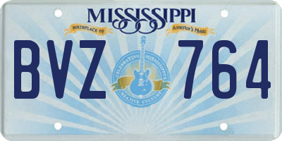 MS license plate BVZ764