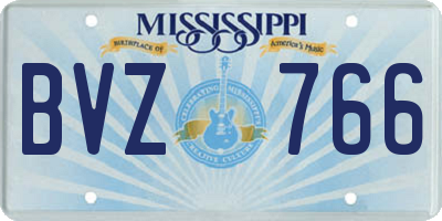 MS license plate BVZ766