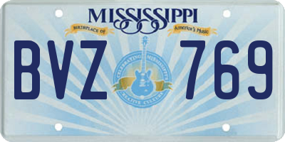 MS license plate BVZ769