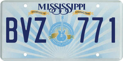 MS license plate BVZ771