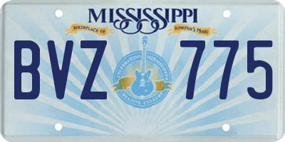 MS license plate BVZ775