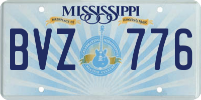 MS license plate BVZ776