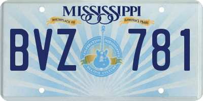 MS license plate BVZ781