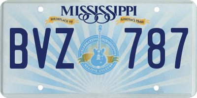 MS license plate BVZ787