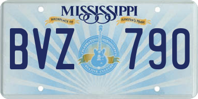 MS license plate BVZ790
