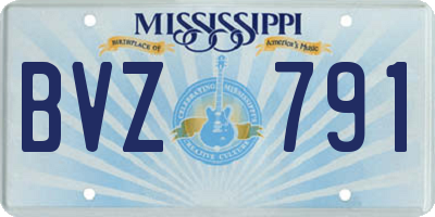 MS license plate BVZ791