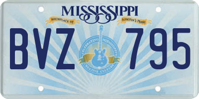MS license plate BVZ795