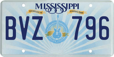 MS license plate BVZ796