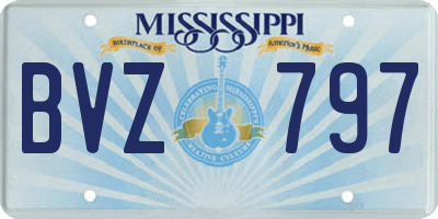 MS license plate BVZ797