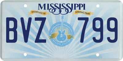 MS license plate BVZ799