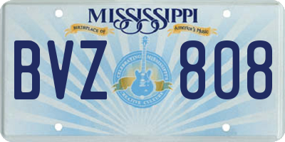 MS license plate BVZ808