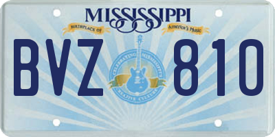 MS license plate BVZ810