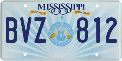 MS license plate BVZ812