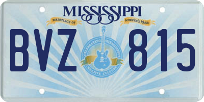 MS license plate BVZ815