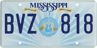 MS license plate BVZ818