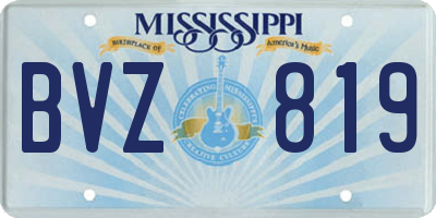 MS license plate BVZ819