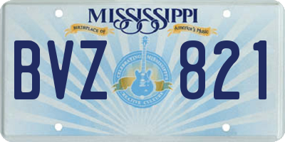MS license plate BVZ821