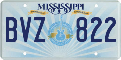 MS license plate BVZ822